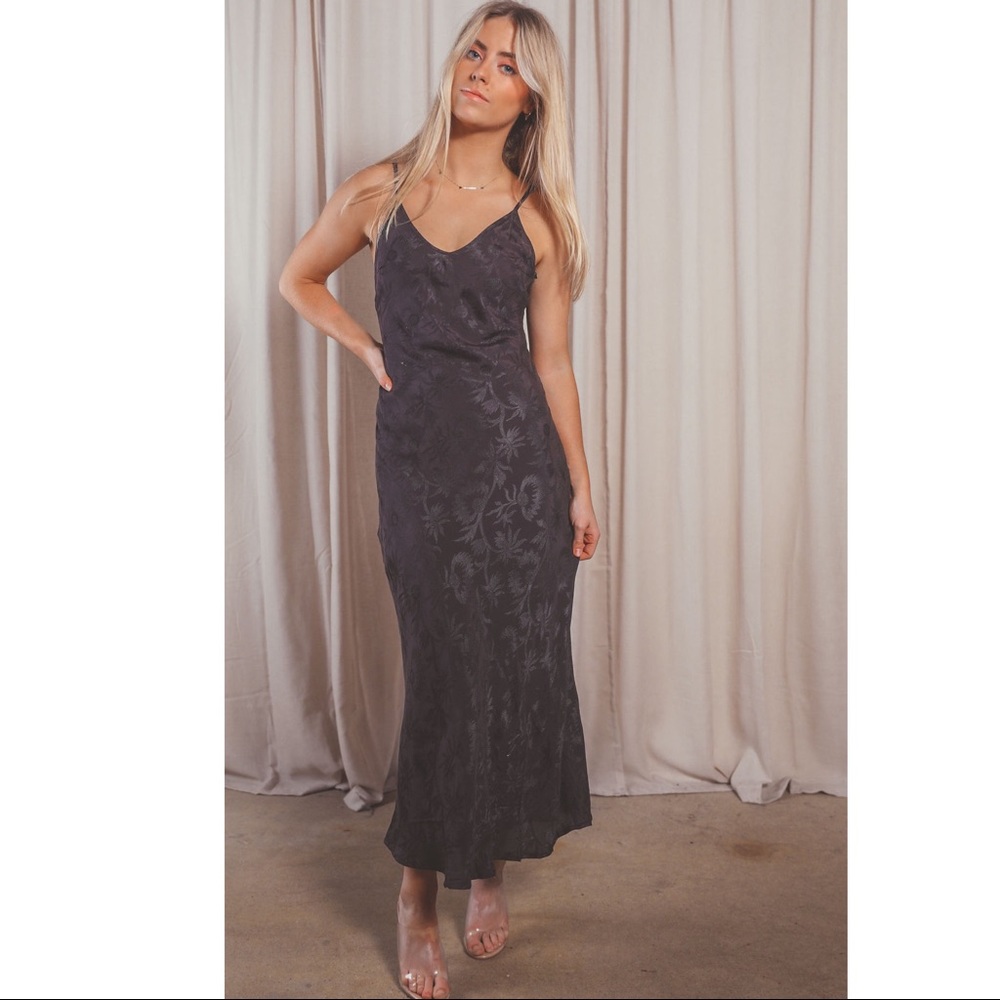 Satin Cocktail Casual Maxi Slip Dress